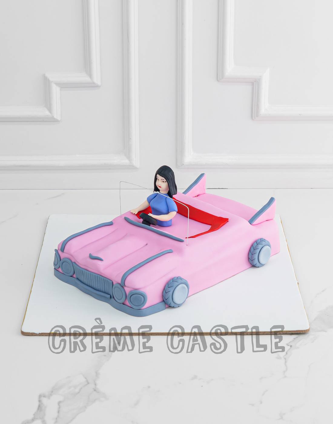 Pink Convertible Car Cake - Creme Castle