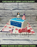 Book Reading Shape Cake