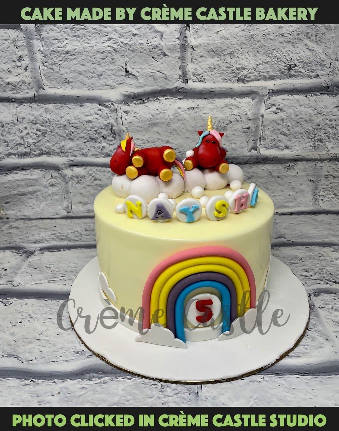 Rainbow Pony Cake - Creme Castle