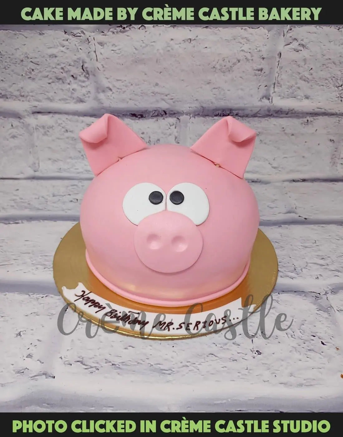 Pig Pinata Cake - Creme Castle