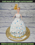 White Barbie Cake