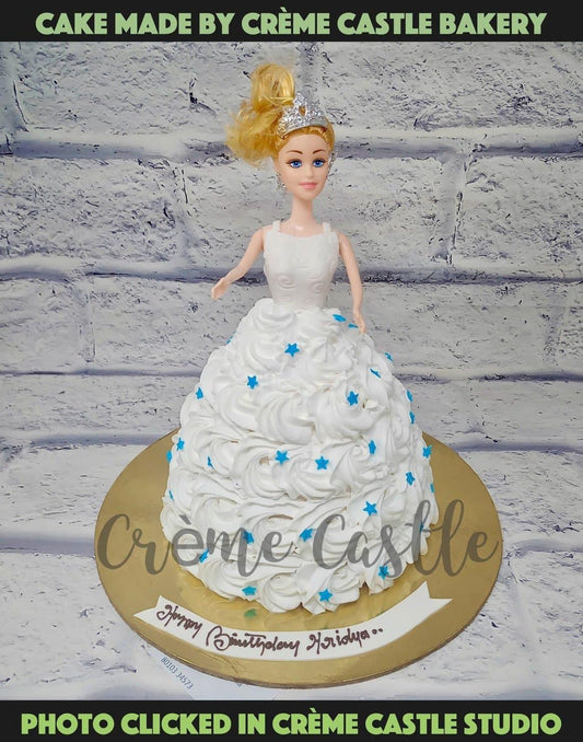 White Doll Cake. Cake Designs of Girls. Noida & Gurgaon