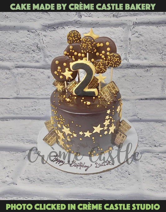 Golden Chocolate Sin Cake - Creme Castle