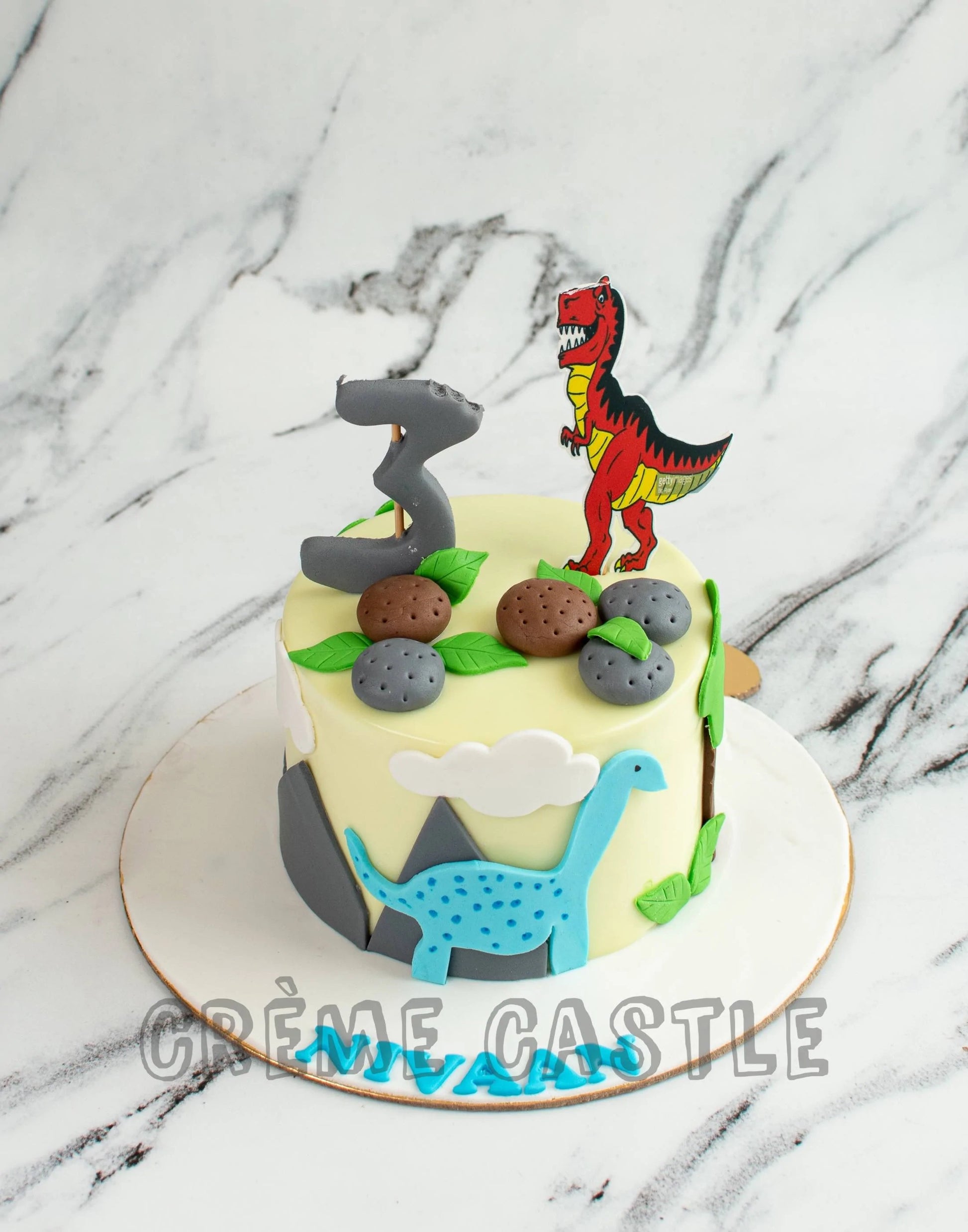 Dinosaur Green Cake. Kids Cake Designs . Noida & Gurgaon