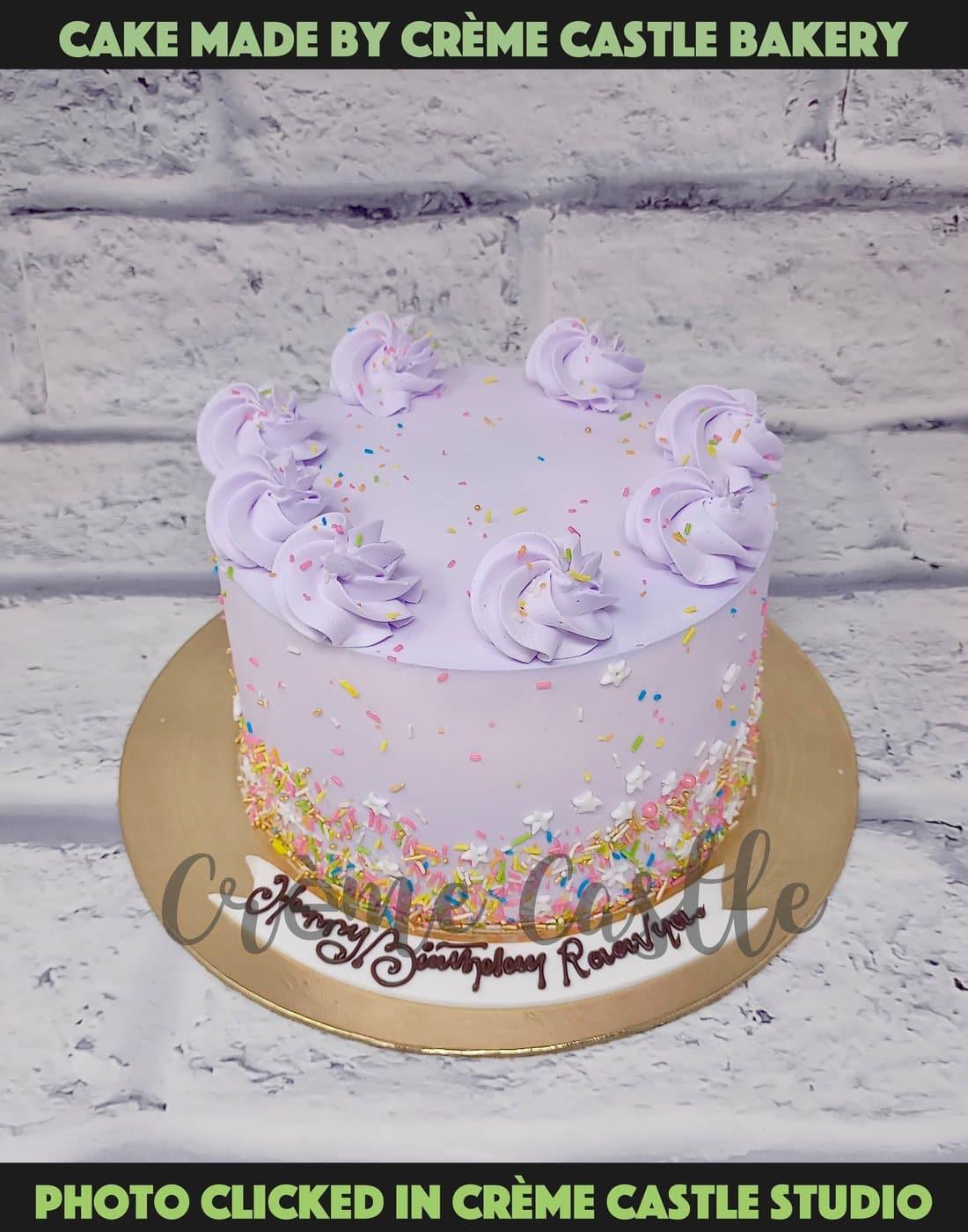Purple Cream Cake - Creme Castle