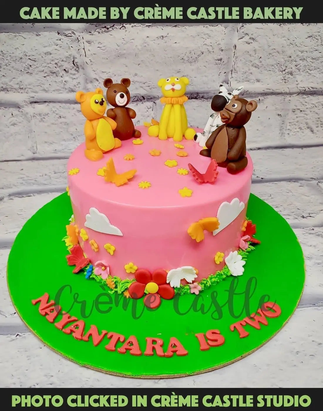 Masha Bear Theme Cake by Creme Castle