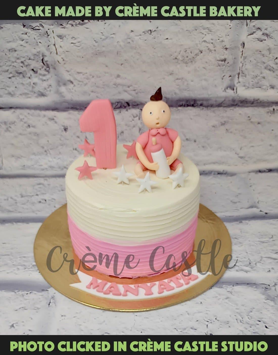 Baby First Month Cake. 1st Birthday Cake for Babies. Noida & Gurgaon