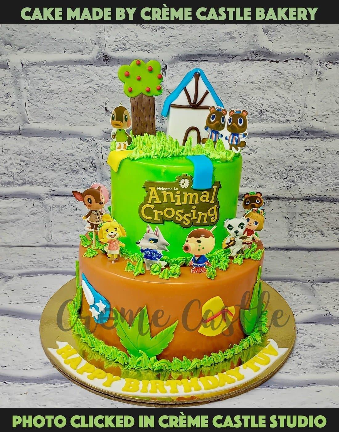 1st Birthday Cake Kids. Animal Crossing cake. Noida & Gurgaon