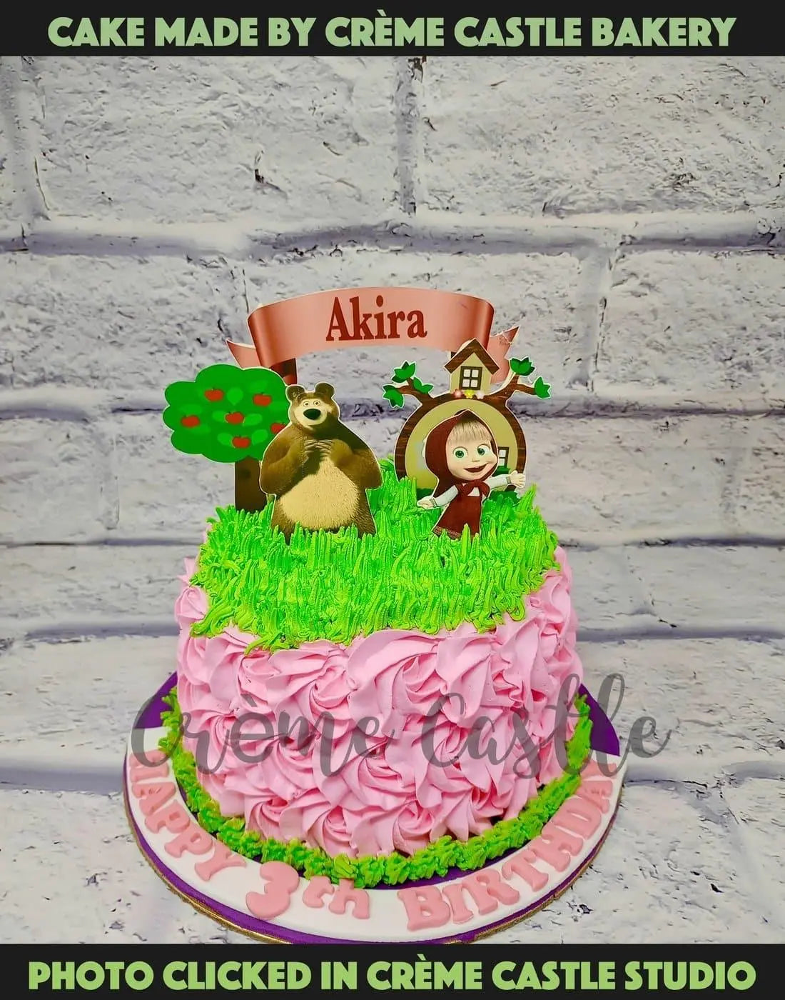 Masha & the Bear Cream Cake. Birthday Cakes for Kids. Noida & Gurgaon