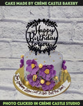 Grey Purple Floral Cake