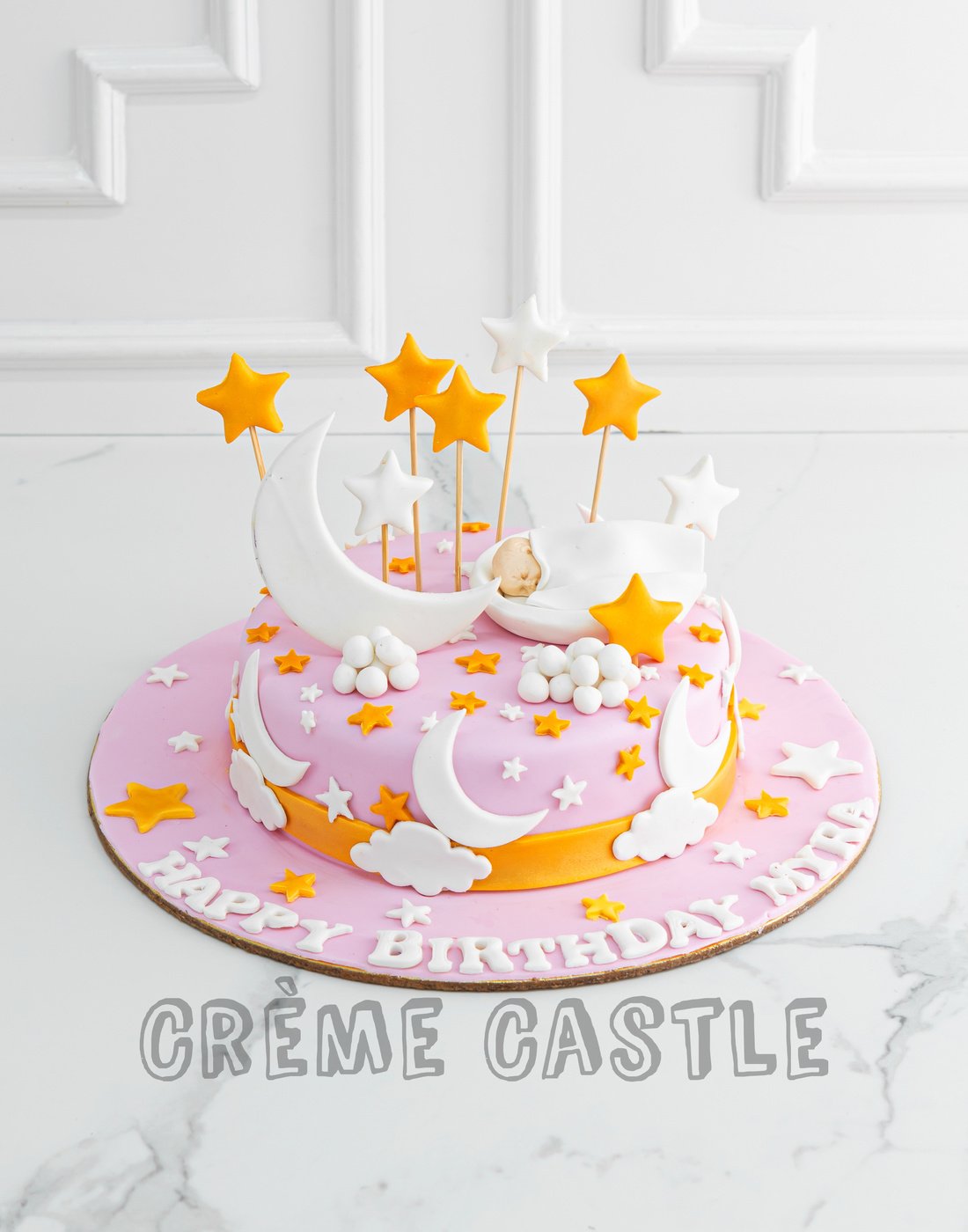 Baby Theme Cake in Moon by Creme Castle