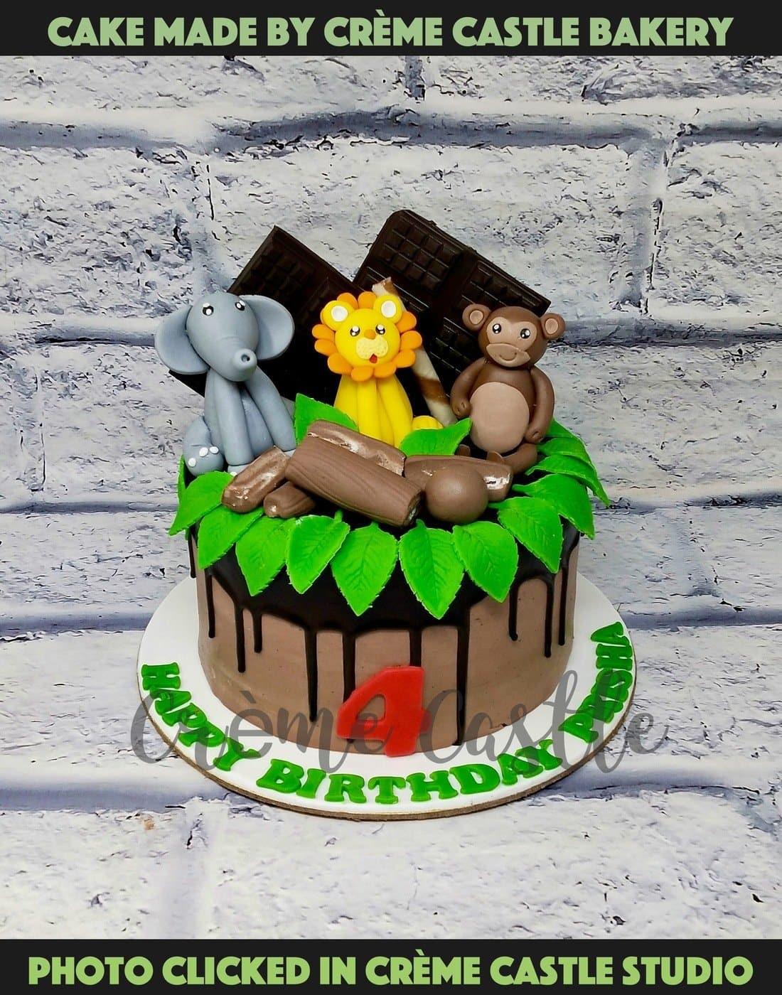 Brown Jungle Cake - Creme Castle