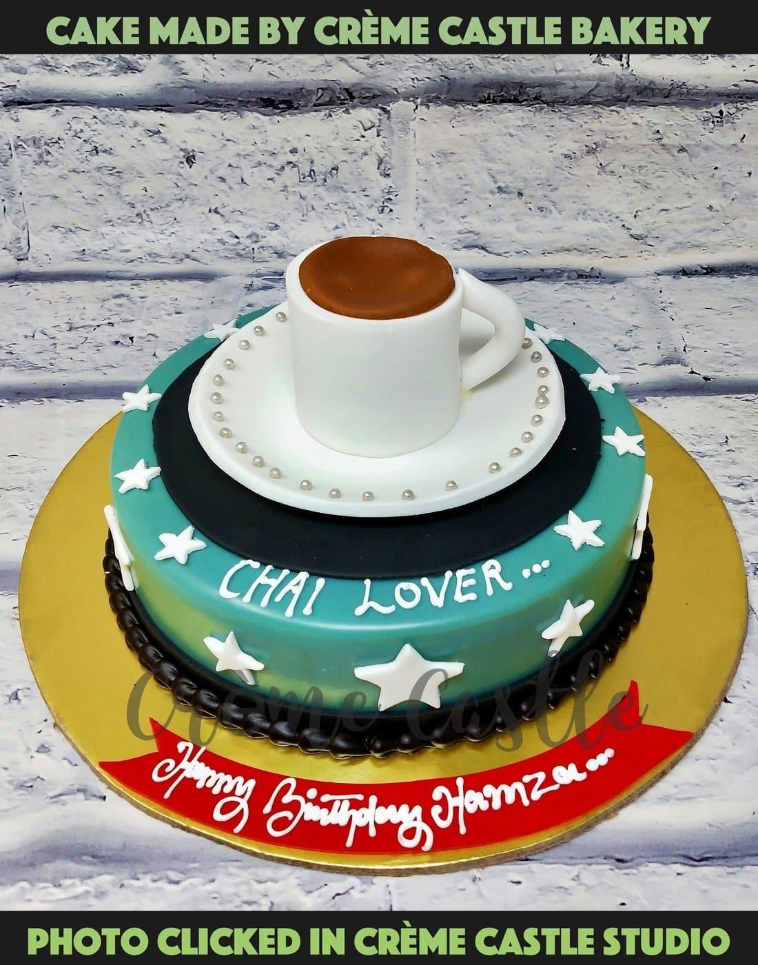 Chai Cup On Cake - Creme Castle