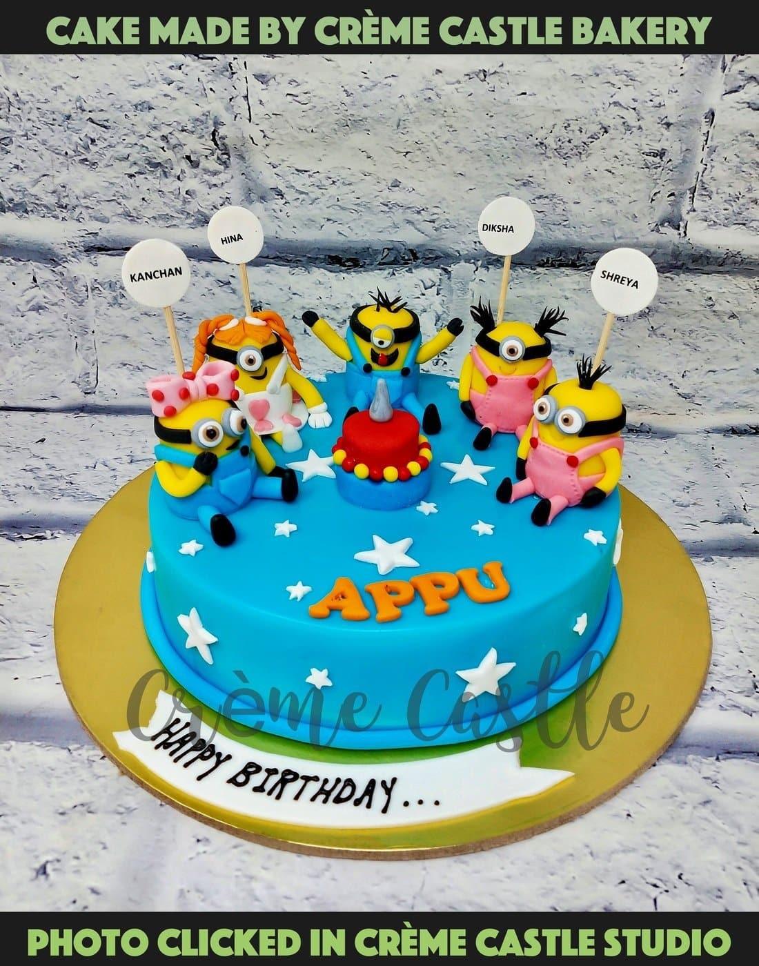Minion Party Cake - Creme Castle