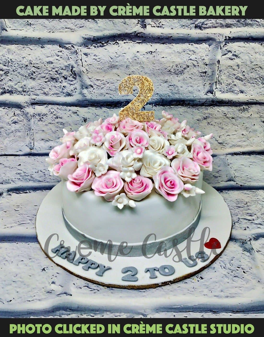 Flower Bunch Cake - Creme Castle