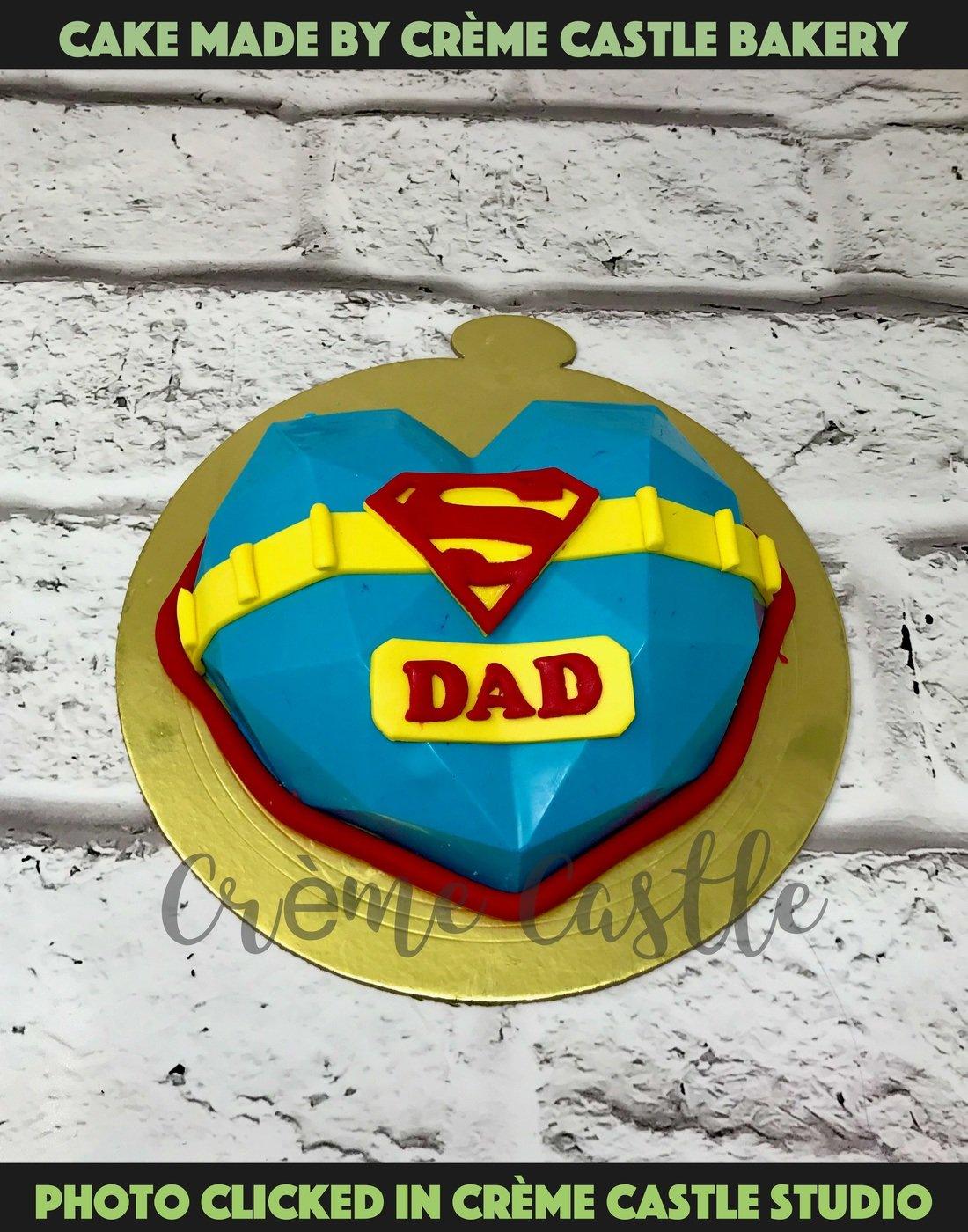 Superman Dad Pinata Cake. Cake for Fathers Day. Noida & Gurgaon
