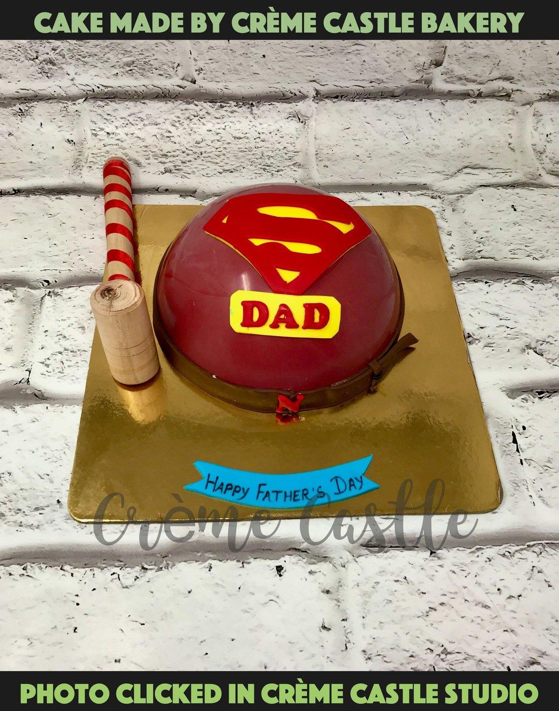 Dad Superman Cake. Cake Designs for Dad. Noida & Gurgaon