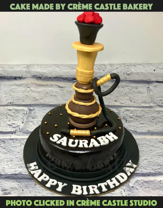 Hookah Design Cake - Creme Castle