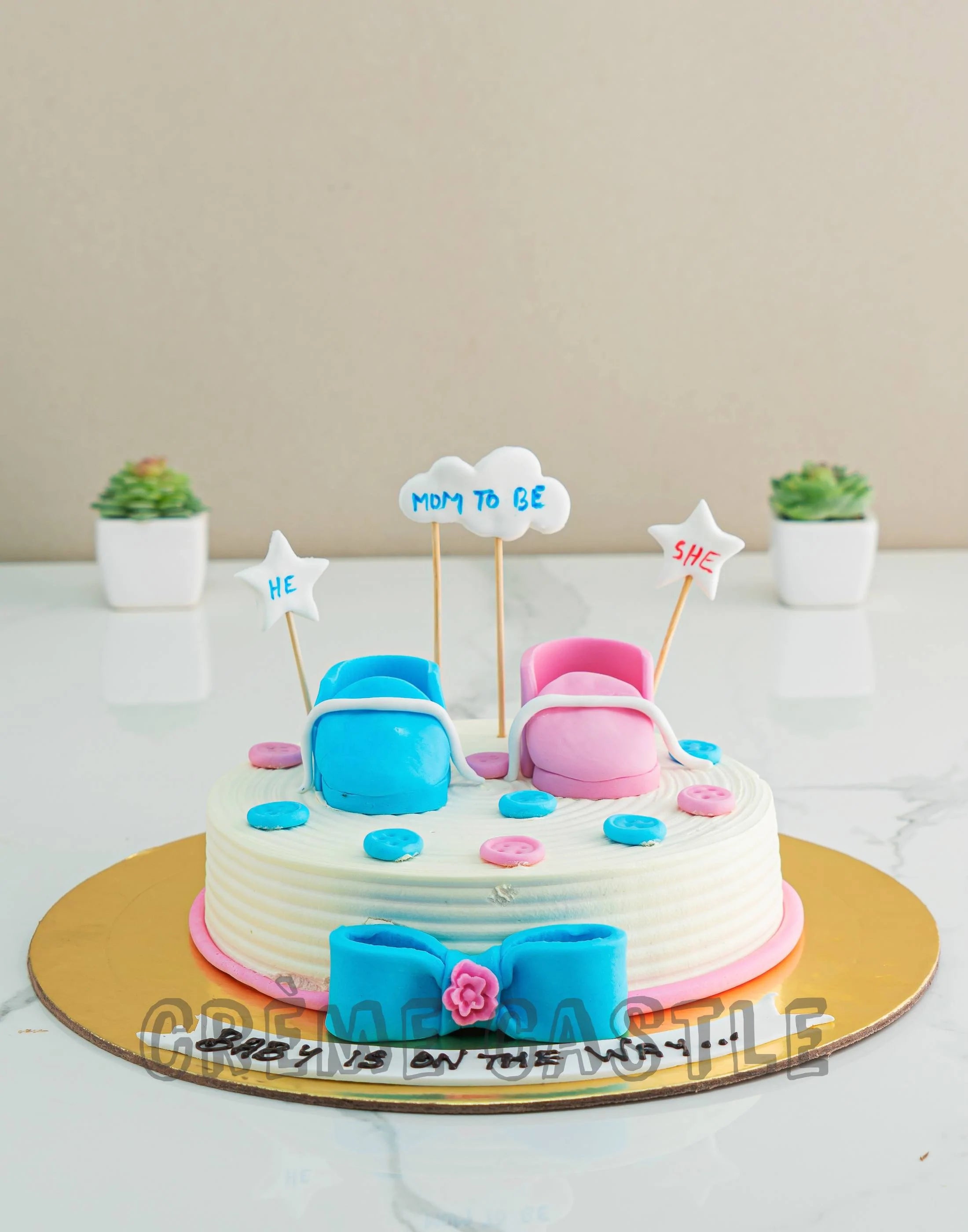 Baby Shower Cake with Booties  Order Designer Cakes Online in Bangalore   Liliyum Patisserie  Cafe