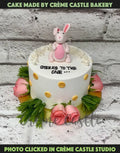 Bunny and Roses Design Cake