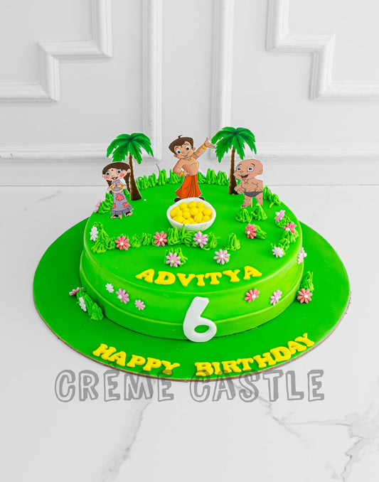 Chota Bheem Family Cake. Little Singham Cake. Noida & Gurgaon