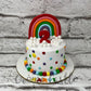 Multi Color Rainbow Design Cake - Creme Castle