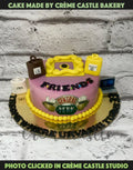 Pink Friends Design Cake