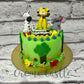 Green Jungle Design Cake - Creme Castle