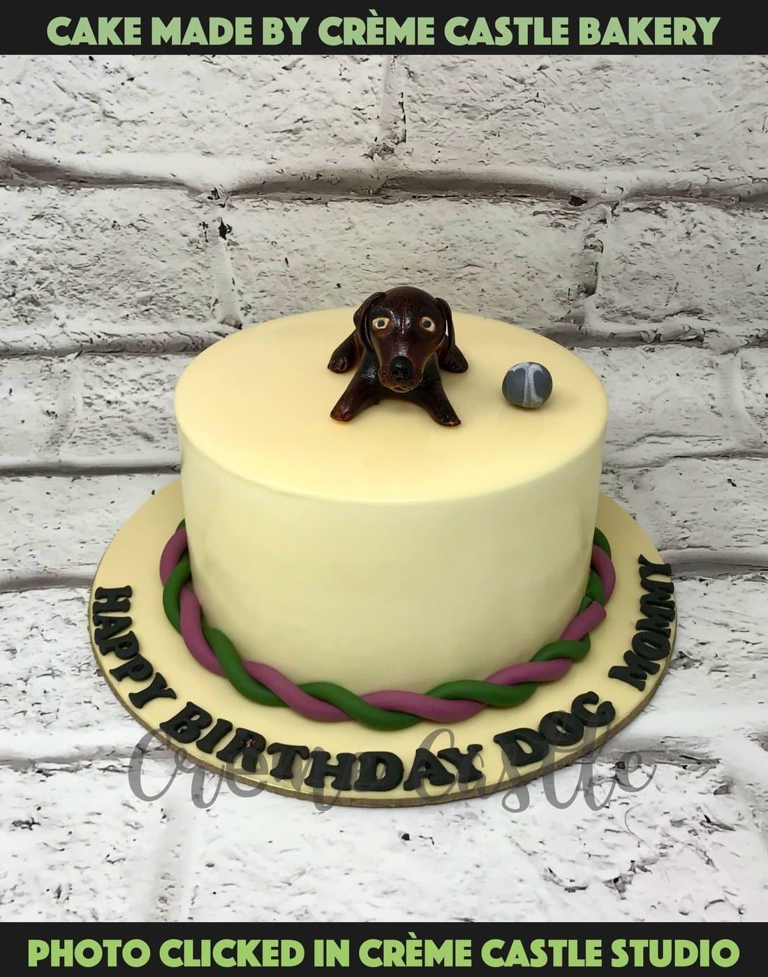 Puppy Ball Design Cake - Creme Castle