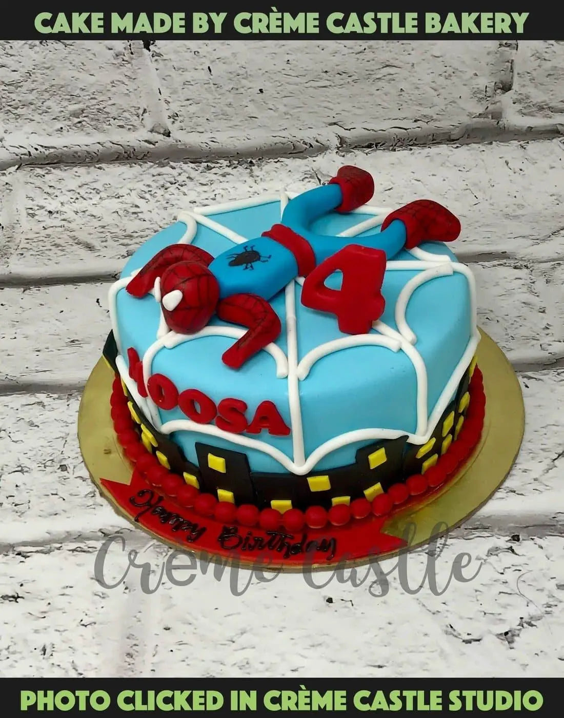 Spiderman Web Design Cake - Creme Castle