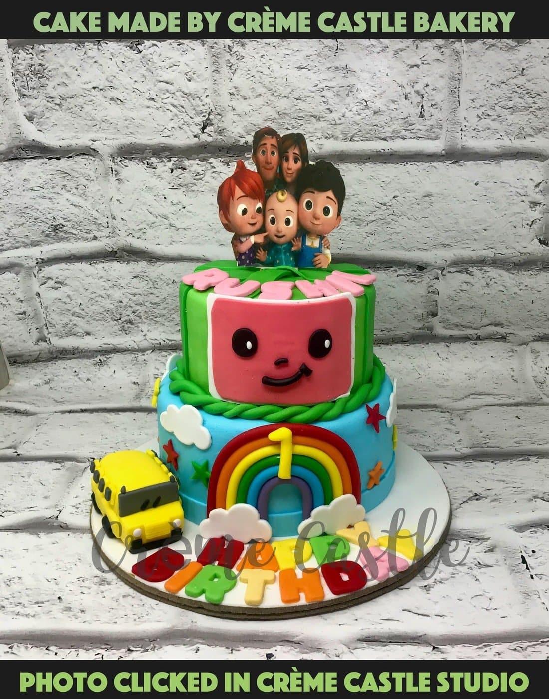 1st Birthday Cake Kids. Cocomelon theme cake. Noida & Gurgaon