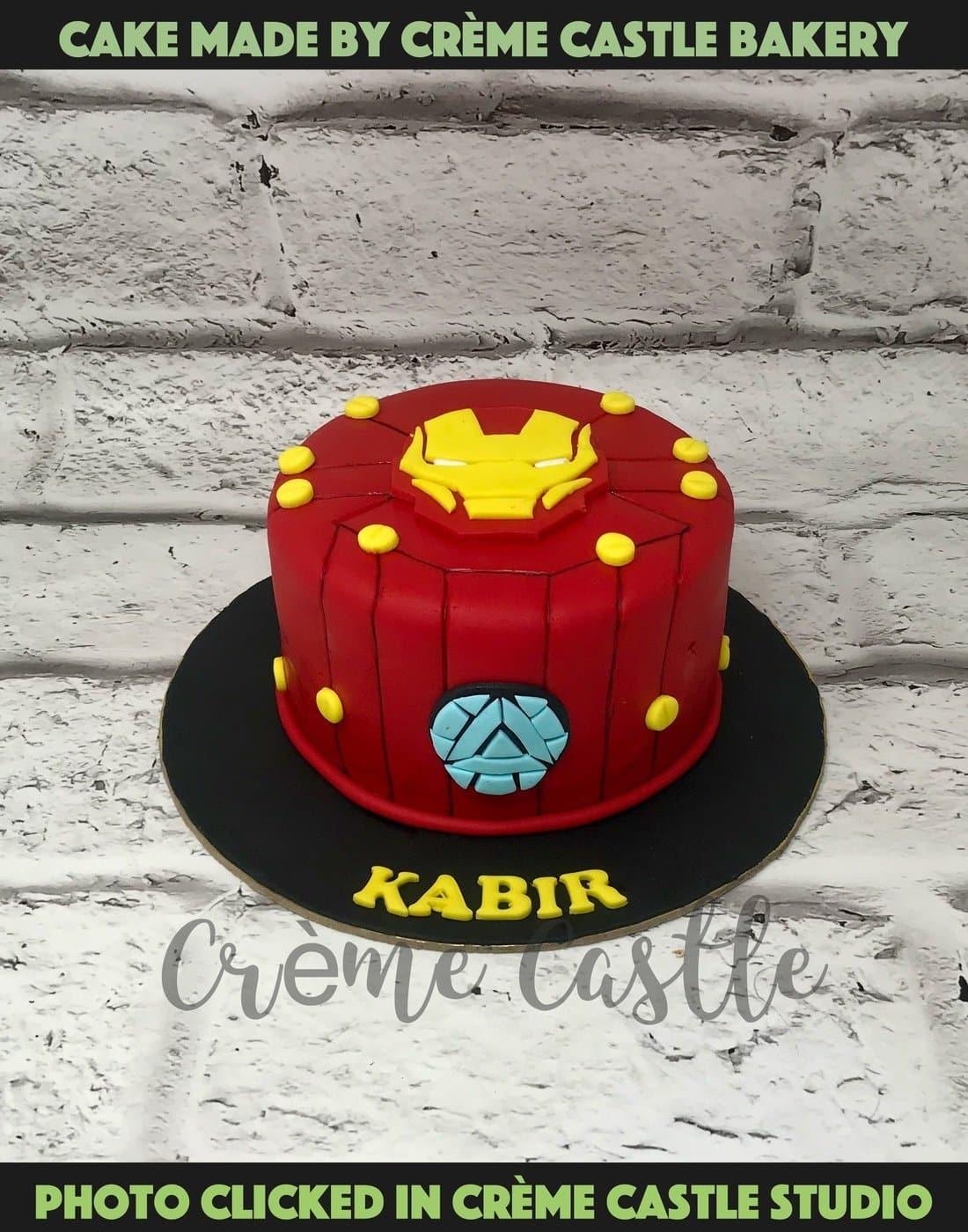Ironman Mask Design Cake - Creme Castle