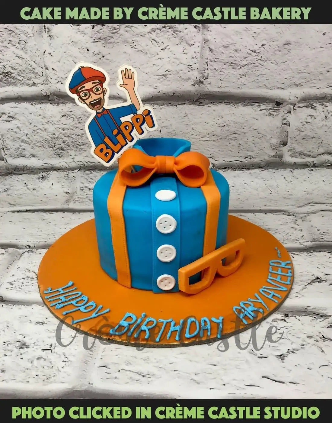 Blue Suit Design Cake - Creme Castle