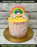 Yellow Drip Design Cake
