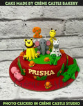 Red Jungle Design Cake