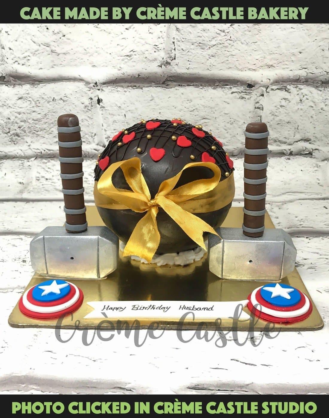 Thor Pinata Design Cake - Creme Castle