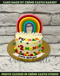 Rainbow Dots Design Cake