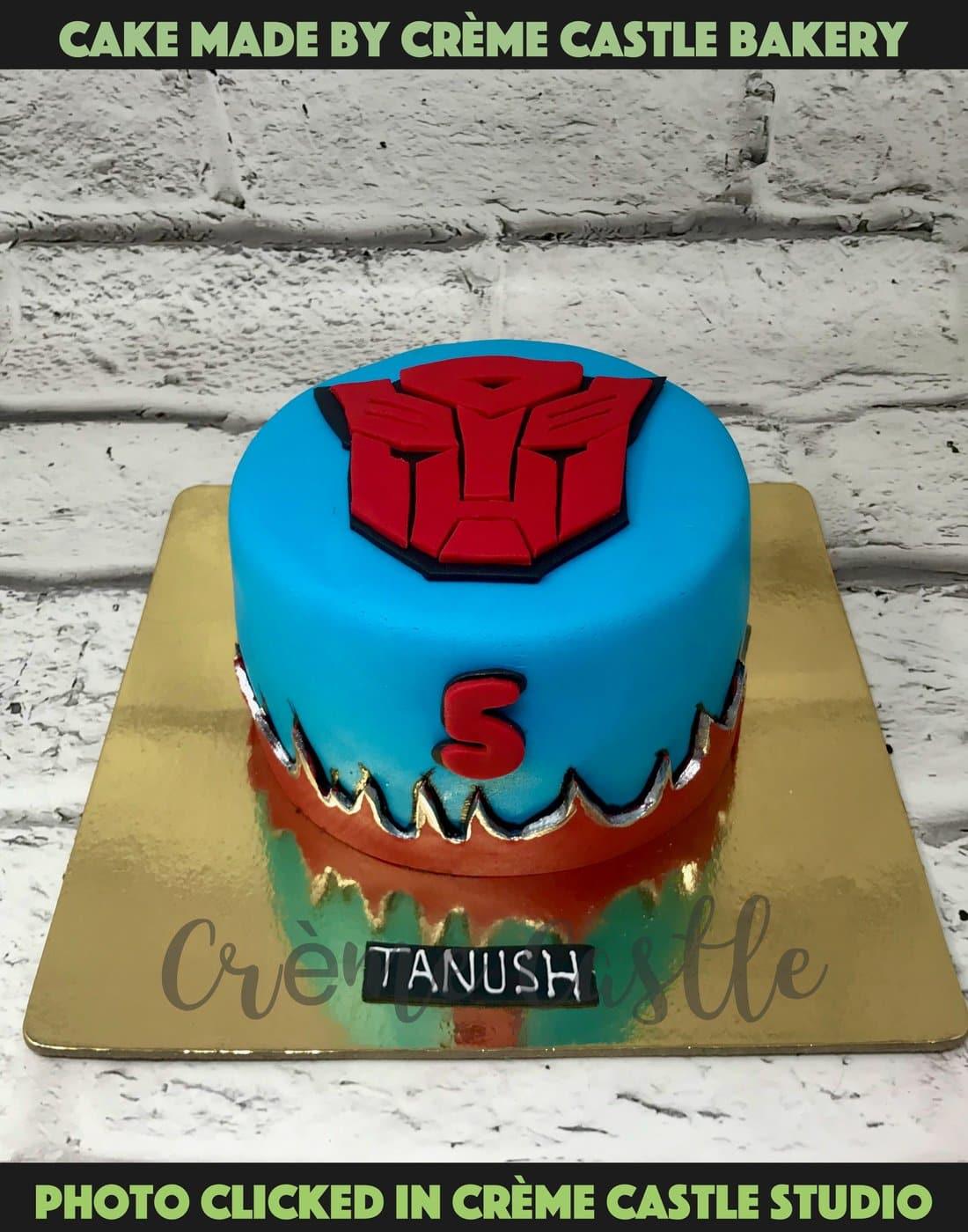 Bumblebee Red Design Cake - Creme Castle