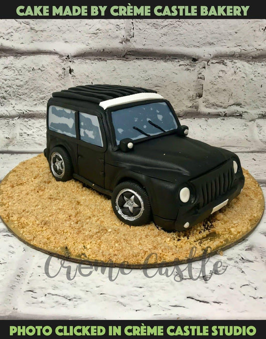 Jeep Car Shape Cake. Noida & Gurgaon