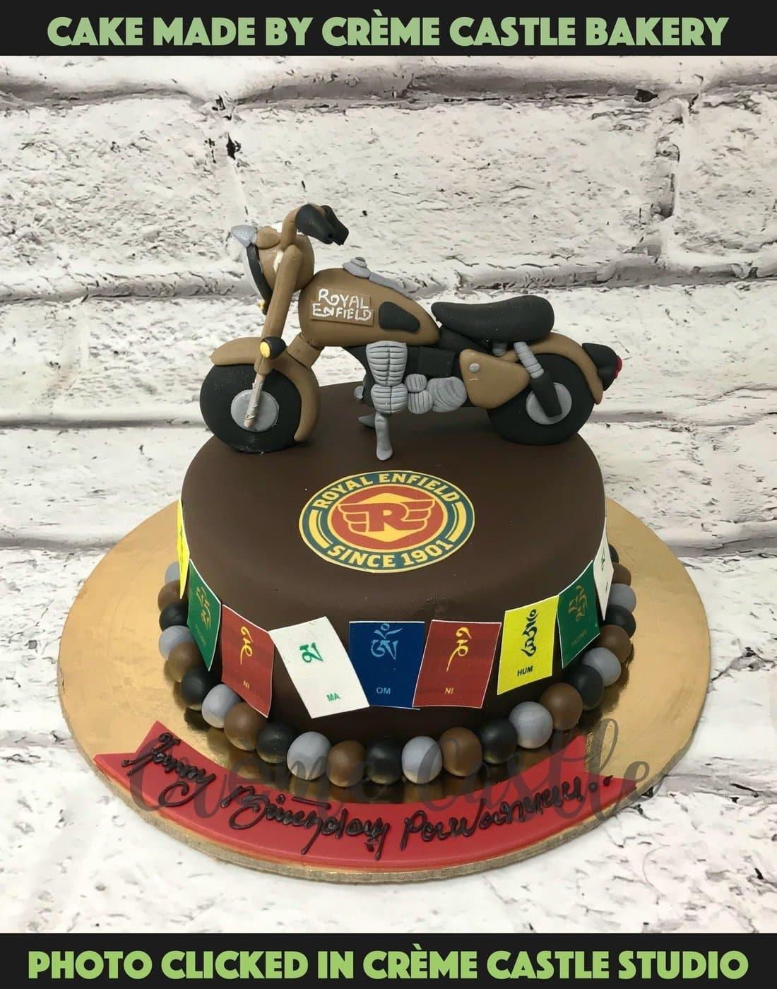 Royal Enfield Bike Cake. Bike Lover Cake. Noida & Gurgaon