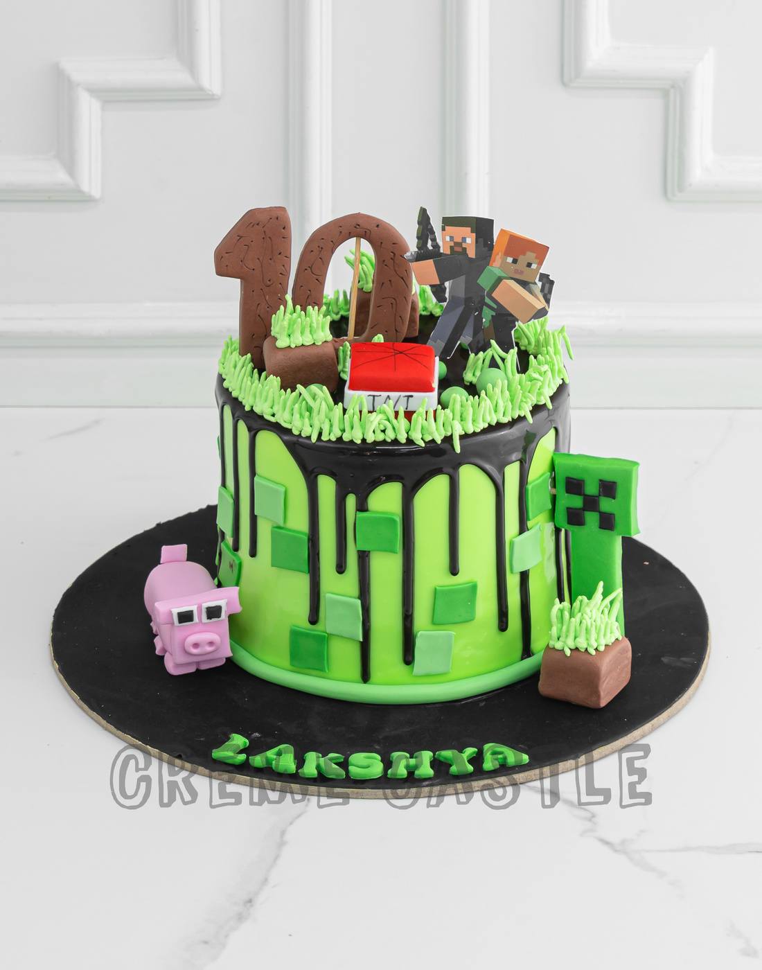 Minecraft Drip Cake. Computer Game Cake. Noida & Gurgaon