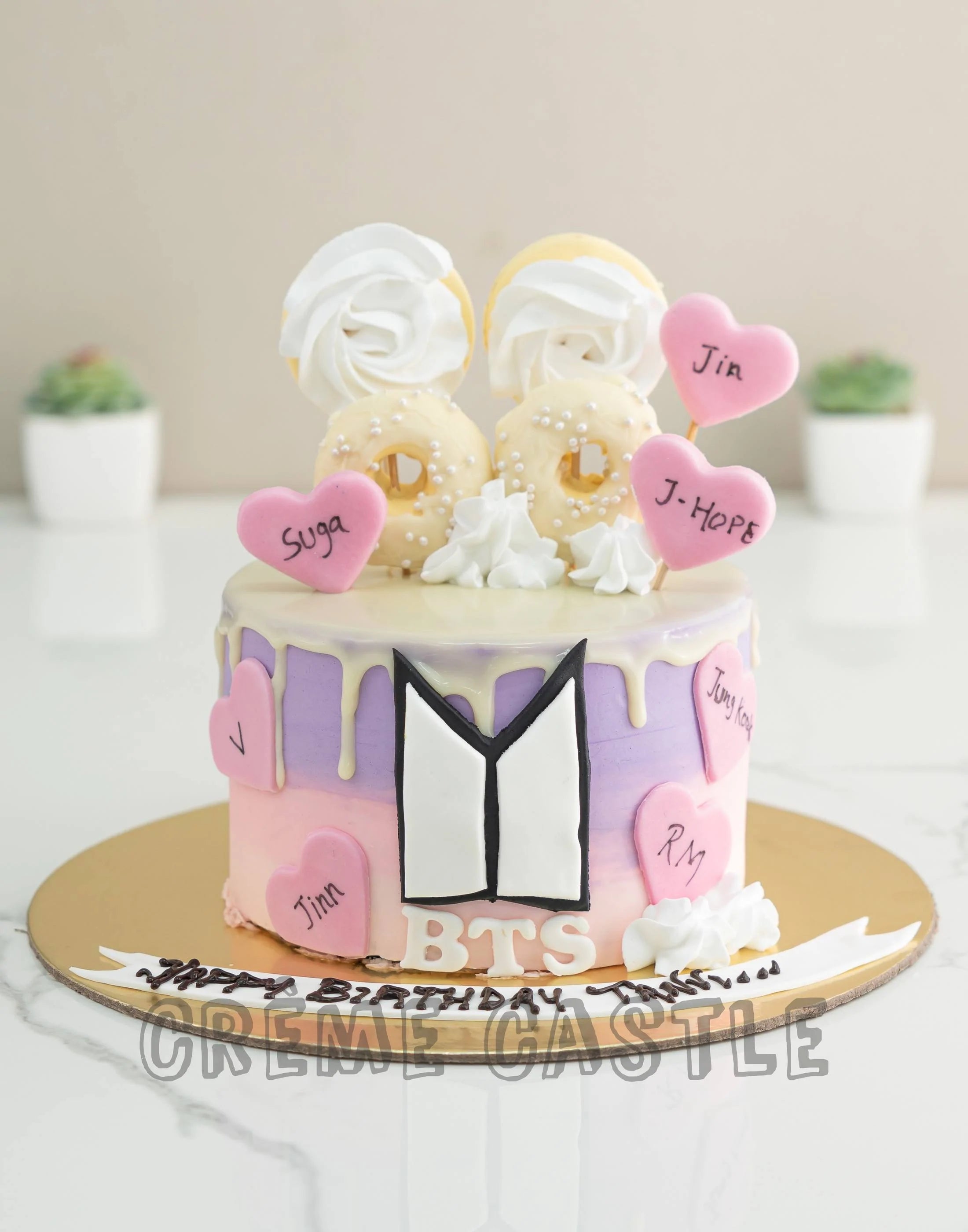 Kpop BTS icing image Ombre Cake (Smooth Finish) – BakeAvenue