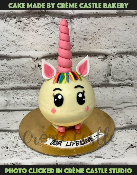 Pink Unicorn Cake Design - Creme Castle