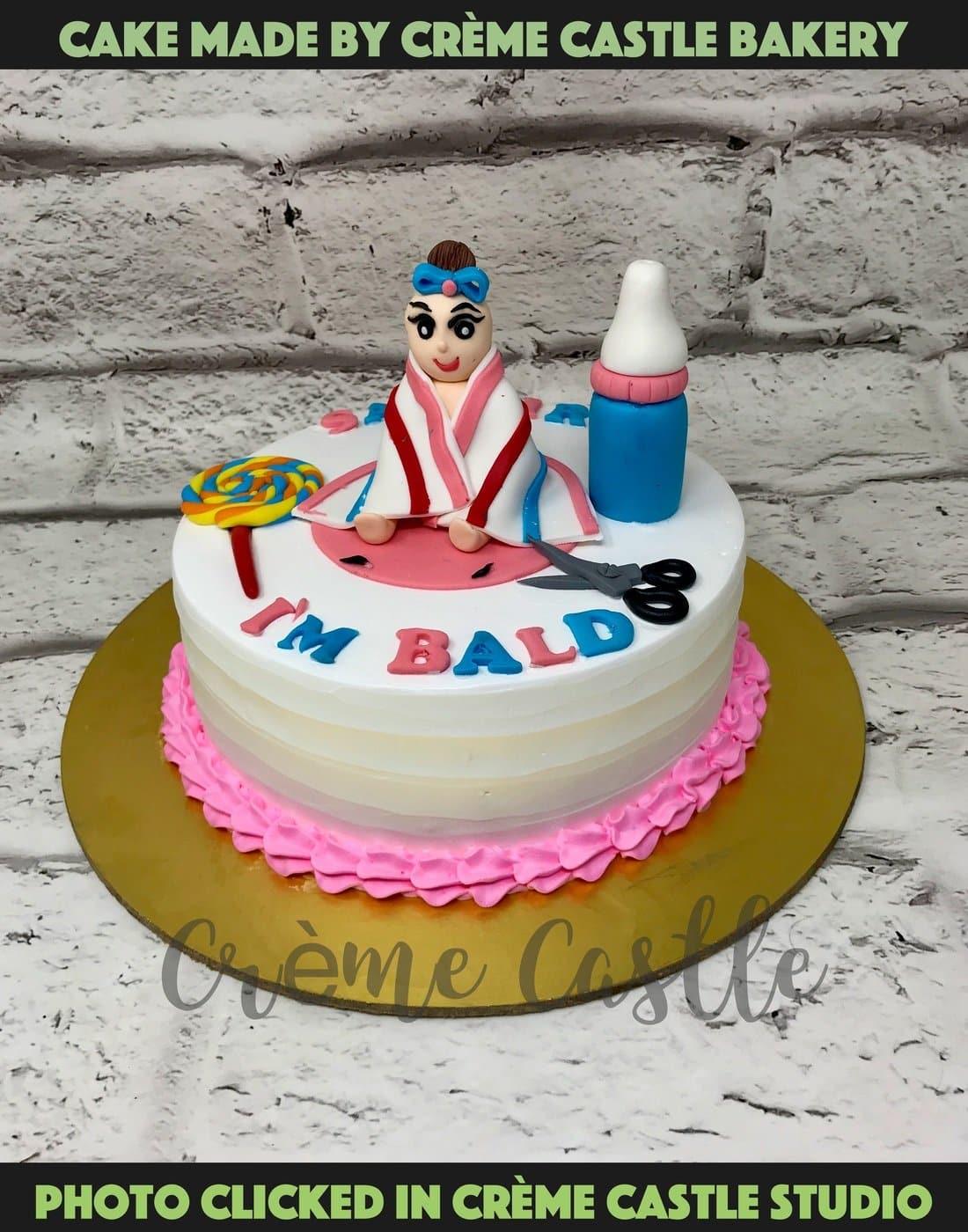 Mundan Girl Design Cake - Creme Castle