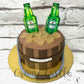 Beer Barrel Design Cake - Creme Castle
