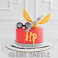 Harry Potter Red Cake. Wand Snitch Cake. Noida & Gurgaon