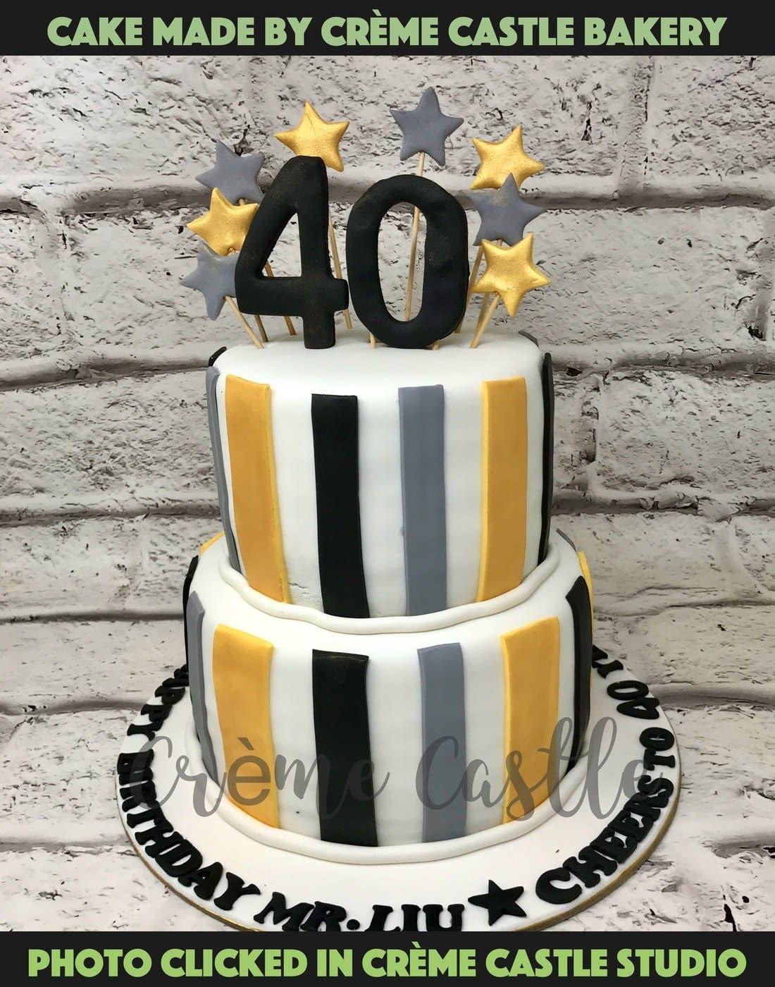 Forty 40th Birthday Cake Topper - Style 2 - Letterfy