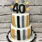 40th Birthday Cake in 2 Tier by Creme Castle