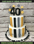 40th Birthday Tier Design Cake
