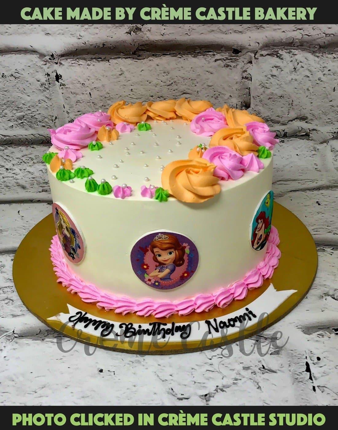 Princess Pics Design Cake - Creme Castle
